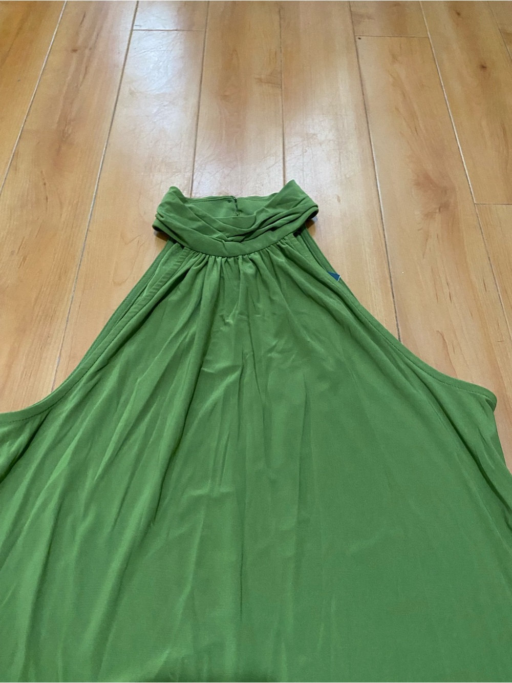 Express Olive Green Maxi Skirt with Fold-Over Waist